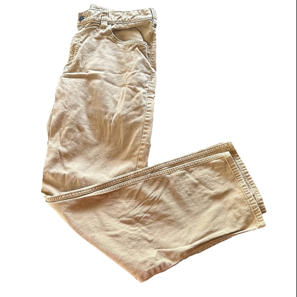 Carhartt Men's Beige Carpenter Work Pants, Size 34x32, Relaxed Fit